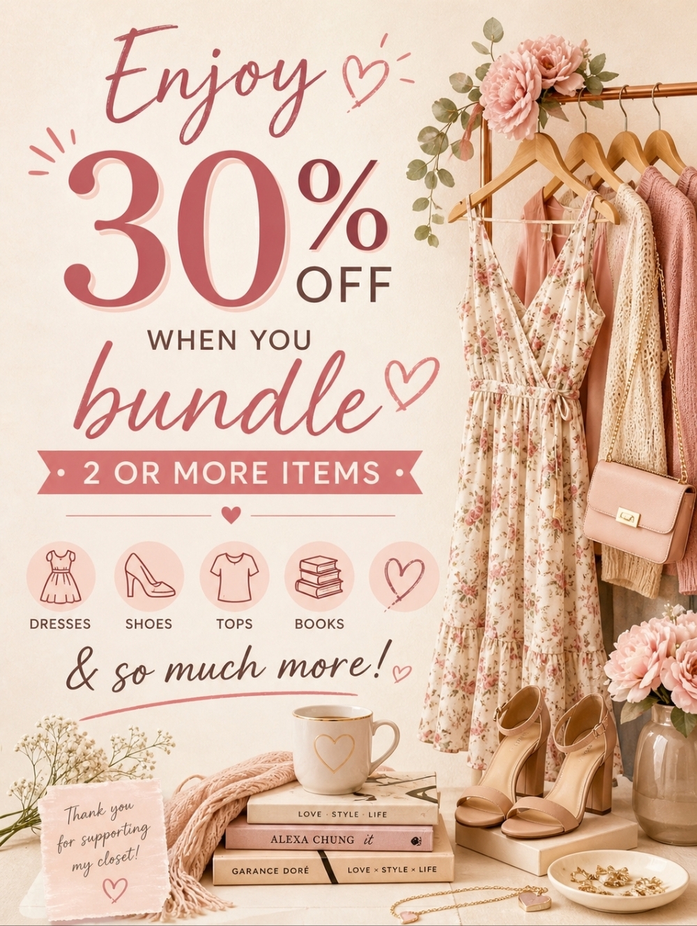 Sale!!! 2 items Or More for just 30% Off 👗👚👖👟👠📚📖